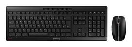 CHERRY Stream Desktop keyboard Mouse included Office RF Wireless QWERTZ German Black