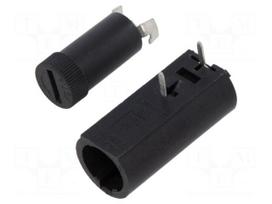 Fuse holder | THT | 5mm | -30÷85°C | 10A | Pitch: 10mm | 250VAC | HTC
