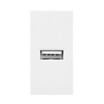 Įrankiai ir matavimo prietaisai // Įrankių, priedų naujienos // NOEN USB, port modułowy 22,5x45mm z ładowarką USB, 2,1A 5V DC, biały