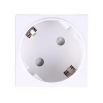 Įrankiai ir matavimo prietaisai // Įrankių, priedų naujienos // NOEN GS, gniazdo modułowe 45x45mm kątowe - 45° 1x2P+Z, typ F Schuko, 16A 250V, białe