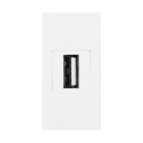 Įrankiai ir matavimo prietaisai // Įrankių, priedų naujienos // NOEN USB data, gniazdo modułowe 22,5x45mm USB data 2.0, przelotka, białe