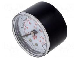 Manometer | 0÷16bar | rear connection | Thread: G 1/8" | 40mm | plastic