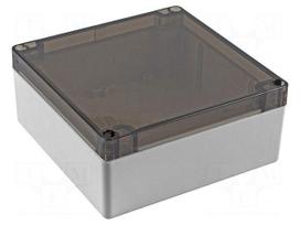 Enclosure: multipurpose | X: 140mm | Y: 140mm | Z: 60mm | 1554 | grey | IP68