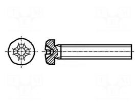 Screw | M4x50 | 0.7 | Head: cheese head | Phillips | PH2 | steel | zinc