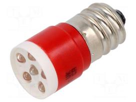 LED lamp | E14 | red | 230VDC | 230VAC | plastic | -20÷60°C