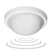 Vidaus universalus apšvietimas // LED virštinkiniai ir sieniniai šviestuvai // 7070T/MAT-ALFA/MS/PL, oprawa oświetleniowa z mikrofalowym czujnikiem ruchu, 75W, E27, IP44, IK10, poliwęglan mleczny