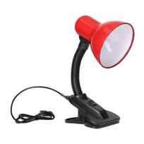 Interjero Šviestuvai | Dizaino Šviesos // Stalinės lempos, Darbo apšvietimas // LATSA, lampa biurkowa z klipsem, 10W, E27, stal + tworzywo, czerwona