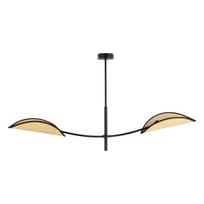 Įrankiai ir matavimo prietaisai // Įrankių, priedų naujienos // PETALO lampa wisząca, moc max.2x40W, E14, czarna-ratan