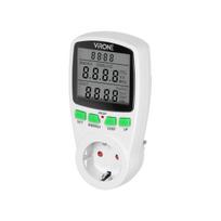 Įrankiai ir matavimo prietaisai // Įrankių, priedų naujienos // Jednotaryfowy watomierz, kalkulator energii z wyświetlaczem LCD, jedna taryfa, wbudowany akumulator, wersja Schuko