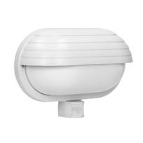 Įrankiai ir matavimo prietaisai // Įrankių, priedų naujienos // MUSAM, oprawa ogrodowa z czujnikiem ruchu 180st, 1x15W, E27, IP44, z przesłoną, plastik, biała