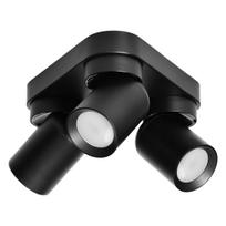 Įrankiai ir matavimo prietaisai // Įrankių, priedų naujienos // MALTA SP 3, oprawa ścienno-sufitowa, GU10 max. 3x12W, IP20, czarna, trójkątna podstawa