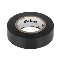 Instaliacinės izoliacinės ir sujungimo medžiagos // Izoliacinės juostos // Taśma izolacyjna klejąca REBEL (0,13 mm x 19 mm x 10 yd) czarna