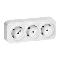 Įrankiai ir matavimo prietaisai // Įrankių, priedų naujienos // Gniazdo potrójne ToDo 2P+Z Schuko IP20, 16A, 230V AC, biały, 10 sztuk
