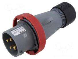 Connector: AC supply 3-phase | plug | male | 32A | 415VAC | IP&S | IP67