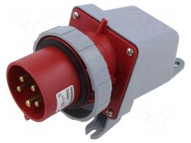 Connector: AC supply 3-phase | socket | male | 32A | 415VAC | IP&S | IP67