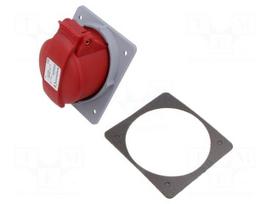 Connector: AC supply 3-phase | socket | female | 16A | 415VAC | IP&S