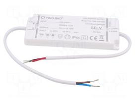 Power supply: switching | LED | 12W | 12VDC | 1A | 220÷240VAC | IP44 | 85%