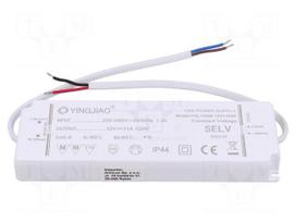 Power supply: switching | LED | 132W | 12VDC | 11A | 220÷240VAC | IP44