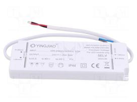 Power supply: switching | LED | 30W | 24VDC | 1.25A | 220÷240VAC | IP44