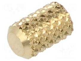 Threaded insert | brass | M2,5 | BN 37875 | L: 6.5mm | for plastic