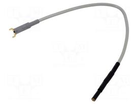 Ground/earth cable | socket 0,6mm,fork terminal | grey