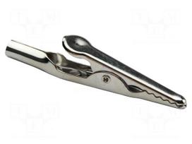 Crocodile clip | 10A | Grip capac: max.7.9mm | Socket size: 4mm