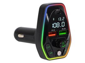Automobilių ir motociklų prekės, elektronika, navigacija, CB radijas // Automobilio FM siųstuvai // 74-195# Transmiter fm bluetooth t-05 rgb