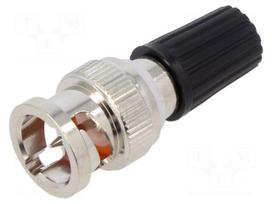 Adapter | black | 3A | 35.5mm | banana 4mm socket,BNC plug | 50Ω | 500V