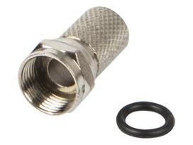 TV, SAT, HDMI, DVI kabeliai ir priedai // Konektori, aksesuāri un instrumenti koaksiālajiem kabeļiem // 1150# Wtyk sat "f" rg6/6,5mm/20mm+uszczelka f-m09