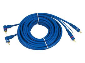 TV, SAT, HDMI, DVI kabeliai ir priedai // HDMI, DVI, AUDIO jungiamieji laidai ir priedai // 8676# Przyłącze 2xrca 6mm  5m złote kątowe + sterownik
