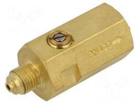 Snubber adjustable | G 1/4" | brass | max.120°C