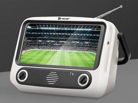 Mobilieji telefonai ir priedai // Įkrovikliai // Stojak na telefon z głośnikiem BT TRACER TV79 - FM, USB, Powerbank