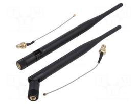 Antenna | inner,WiFi | black | SMA | 50W | 2.4÷2.5GHz,5.1÷5.8GHz | 50Ω