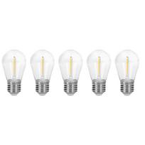 LED apšvietimas // Šviestuvai iš naujų pristatymų // Żarówki 5 szt. 1W, E27 do girlandy