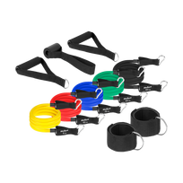 Sporto ir aktyvaus poilsio // Sporto prekės ir įranga // Zestaw gum oporowych do ćwiczeń  - Power Tube Set , 5-80 kg, 5 gumy,  REBEL ACTIVE