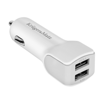 Mobilieji telefonai ir priedai // USB automobilių įkrovikliai // Ładowarka samochodowa Kruger&Matz 2xUSB 3000 mA z funkcją Quick Charge 3.0