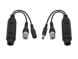 Vaizdo stebėjimo sistemos // Laikikliai kameroms // 77-929# Zestaw adapter bnc+dc do rj45 2szt`