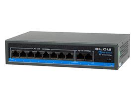 IP kamerų sistemos // POE ir komutatoriai| Wireless network equipment // 77-936# Switch blow 8xpoe 100mb 100w bl-sw10-8p 2uplink
