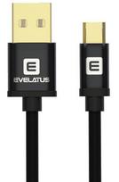 Kabelis Evelatus  Data cable Micro USB EDC02 dual side gold plated connectors Black