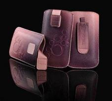 Universali kišenė telefono korpusui iLike Universal Leather Pocket Case M Dark Pink