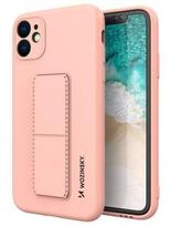Nugarėlės dėklai iLike Samsung Galaxy A22 5G Kickstand Case Silicone Stand Cover Pink