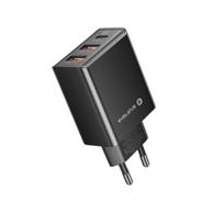 Adapteriai Evelatus  Evelatus Travel Charger EU Wall 3 Ports 32W USB-C / USB-A2 ETC06 Black