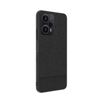 Nugarėlės dėklai iLike Xiaomi Redmi Note 12 / Poco X5 Plastic Leather Back Cover Black