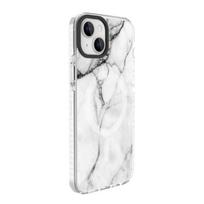 Nugarėlės dėklai Evelatus Apple iPhone 15 Plus PC+TPU With MagSafe Customized Print Marble White