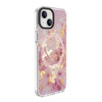 Nugarėlės dėklai Evelatus Apple iPhone 15 PC+TPU With MagSafe Customized Print Marble Pink