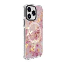 Nugarėlės dėklai Evelatus Apple iPhone 15 Pro PC+TPU With MagSafe Customized Print Marble Pink