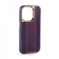 Nugarėlės dėklai iLike Apple iPhone 15 Leather Case Customized Plum