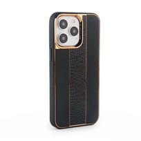 Nugarėlės dėklai iLike Apple iPhone 15 Pro Leather Case Customized Black