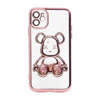 Nugarėlės dėklai iLike Apple iPhone 11 Silicone Case Print Desire Bear Pink