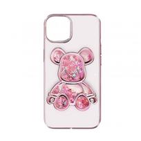 Nugarėlės dėklai iLike Apple iPhone 14 Silicone Case Print Desire Bear Pink